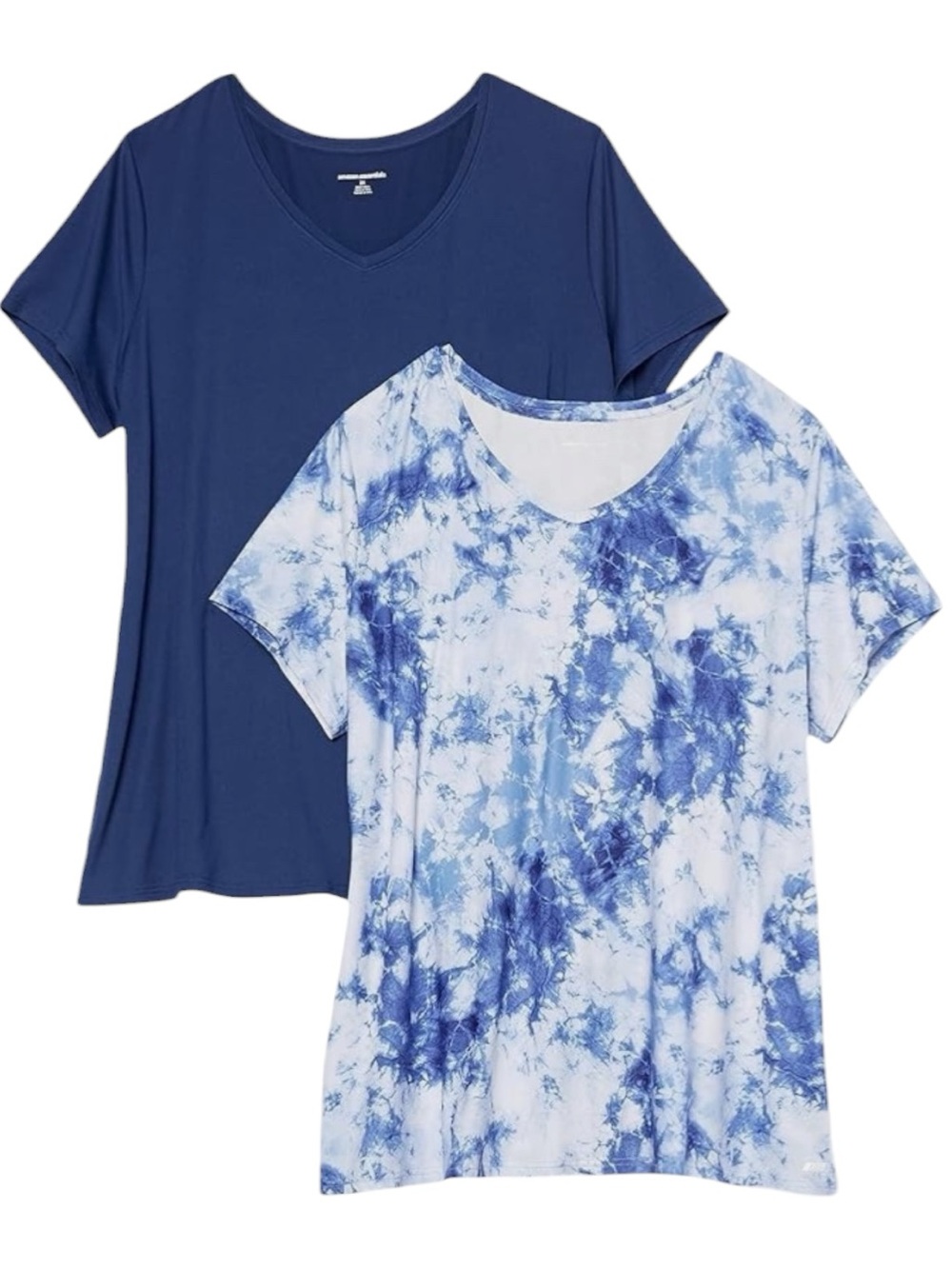 Amazon Essentials Women’s 4X V-Neck Active Quick Dry Stretch T-Shirt 2-Pack Plus